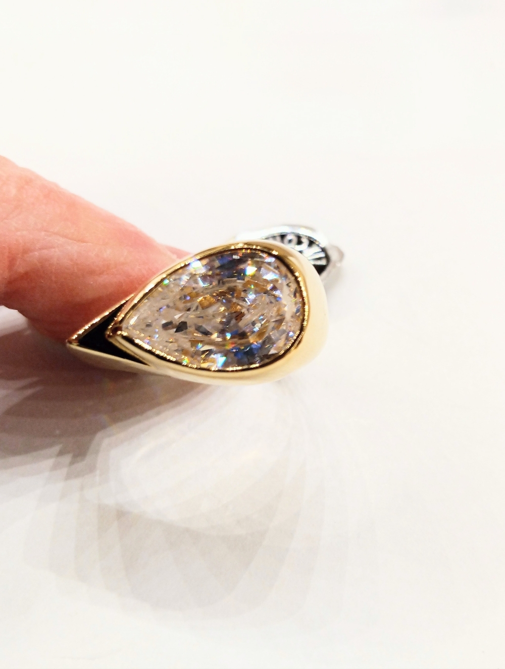 NWT CZ Ring Statement Piece Size 10